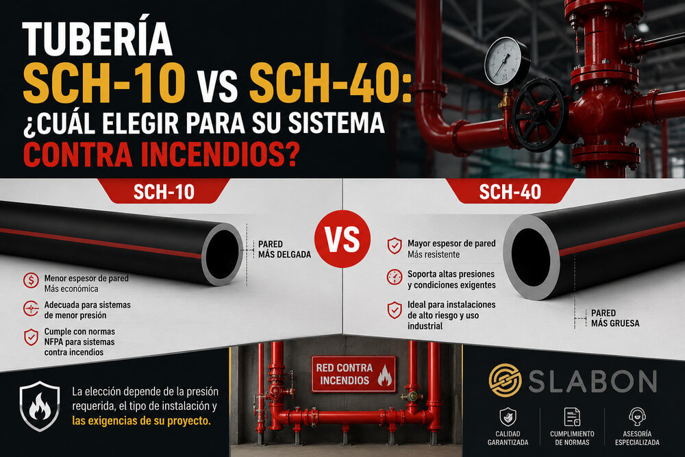 Tubería SCH-10 vs SCH-40: ¿cuál elegir para su sistema contra incendios?